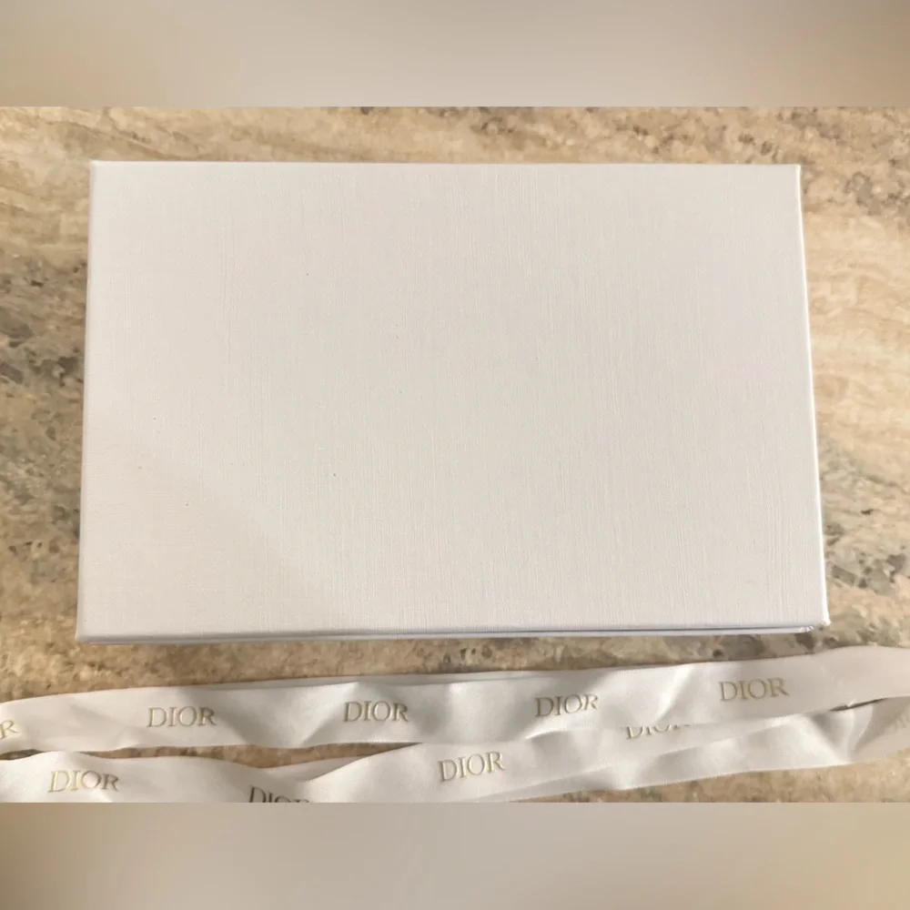 Dior Pink and Gold Floral Box with Ribbon